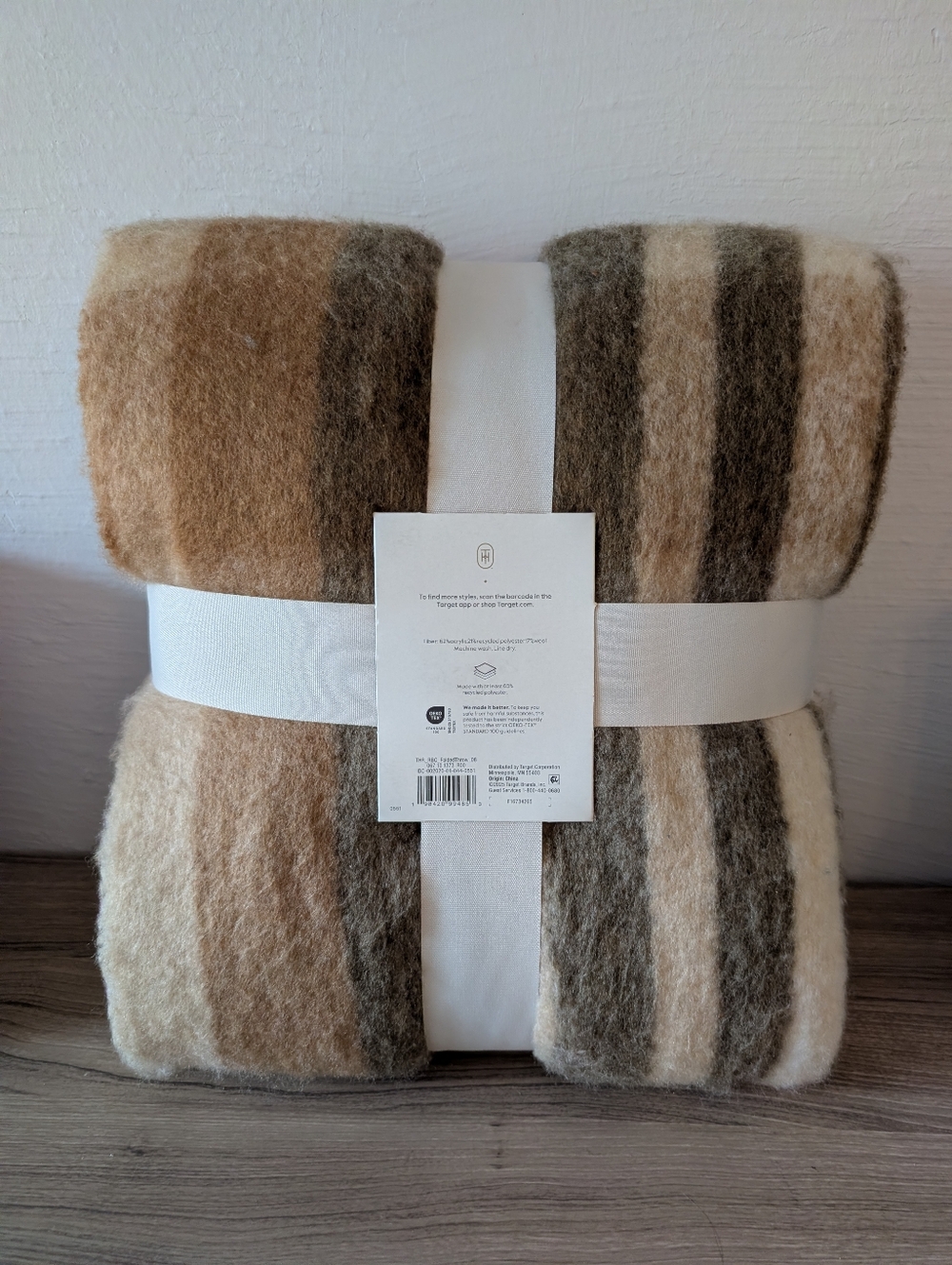 Threshold Camel Fringe Throw Blanket 50" X 60"‎ - Picture 6 of 6
